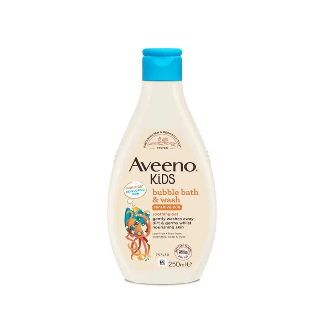 Aveeno Kids Bubble Bath & Wash for Sensitive Skin – 250ml