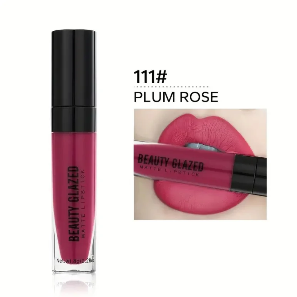 Beauty Glazed Matte Lipstick Plum Rose 111