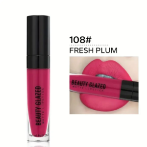 Beauty Glazed Matte Lipstick Smudge Proof Fresh Plum 108