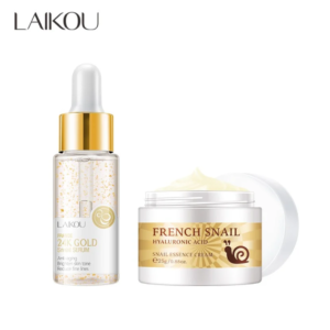 LAIKOU 24k Gold Face Serum & Extract Face Cream 25 gm [Combo]