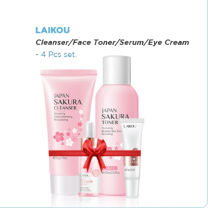 LAIKOU Sakura (Cleanser/Face Toner/Serum/Eye Cream) Set 4 Pcs