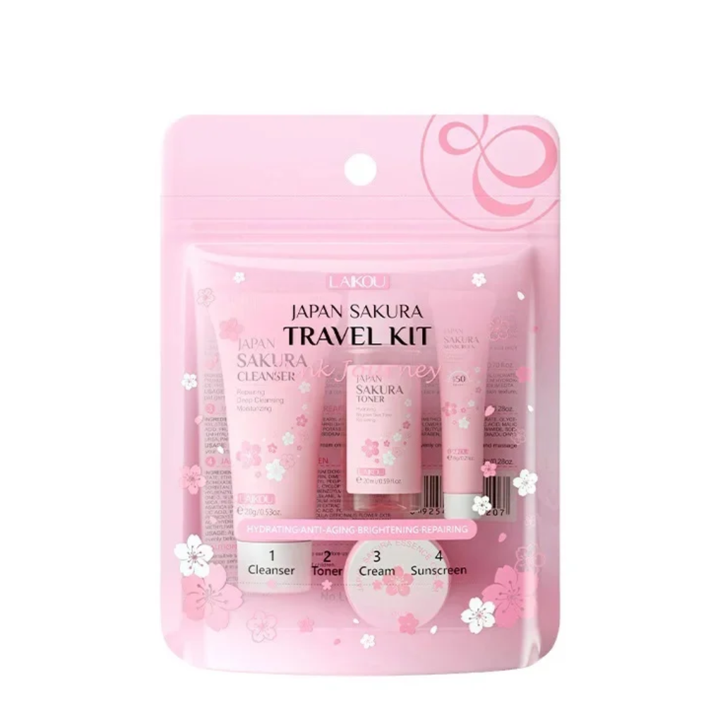 Laikou Japan Sakura Travel Kit – 4pcs