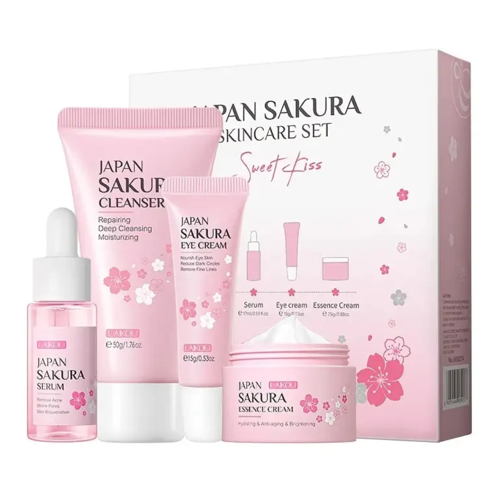 Laikou japan Sakura Skin Care Set 4 pcs ( Sweet Kiss )