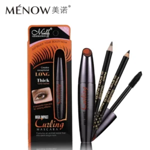 Menow Long Thick Curly Mascara With 2pcs Pencil