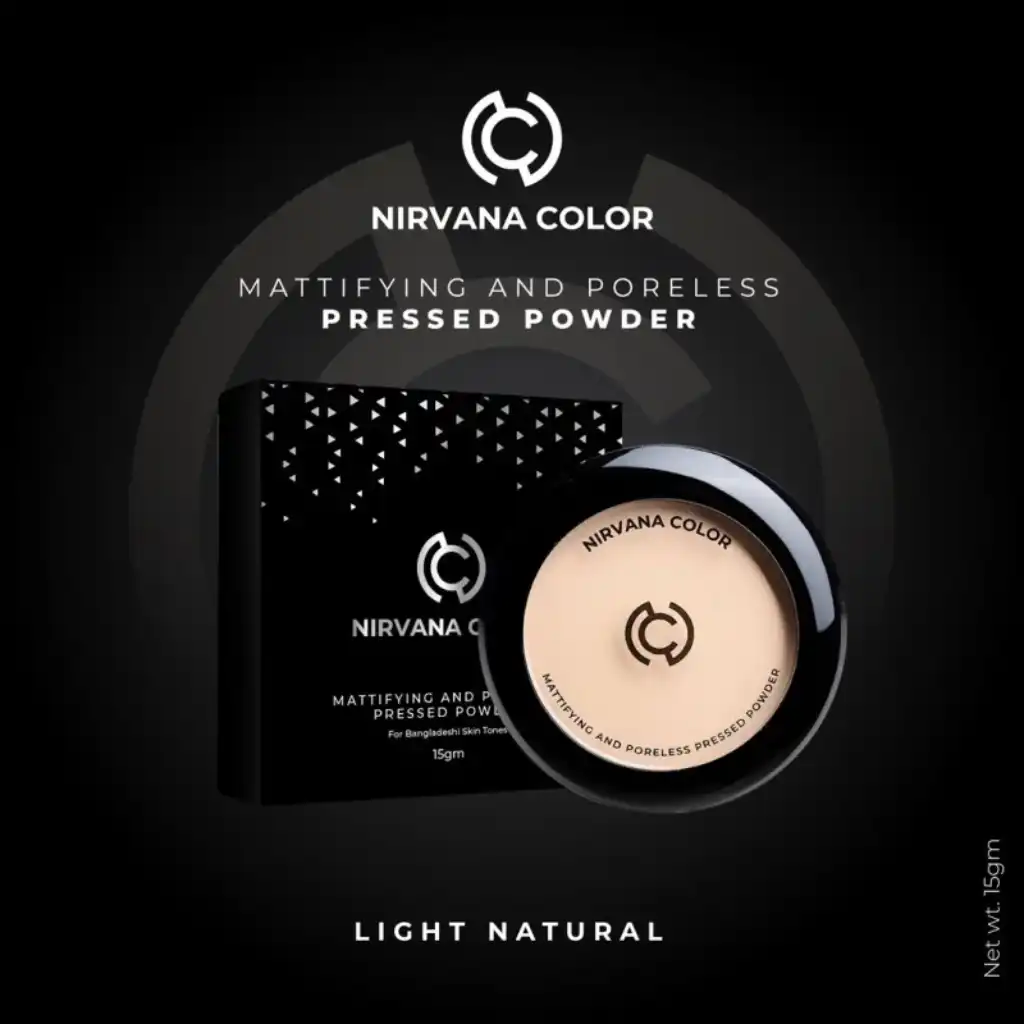 Nirvana Color Pressed Powder Mattifying Compact Powder Light Natural
