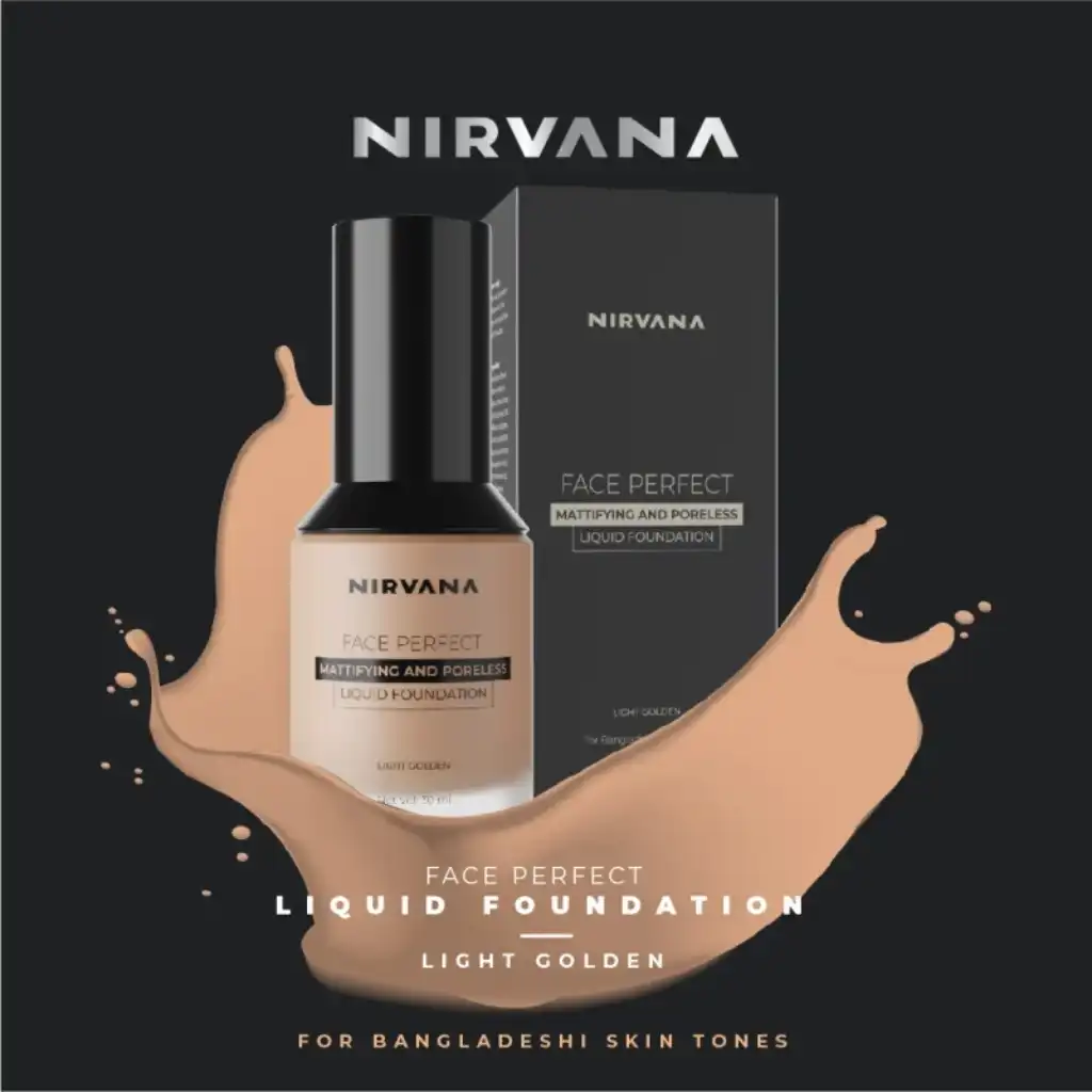 Nirvana Liquid Foundation Perfect Coverage – Light Golden